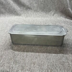 Vintage Mirro 5197M Aluminum Loaf Pan Sliding Lid 10 1/4" x 3 5/8" x 2 5/8"USA